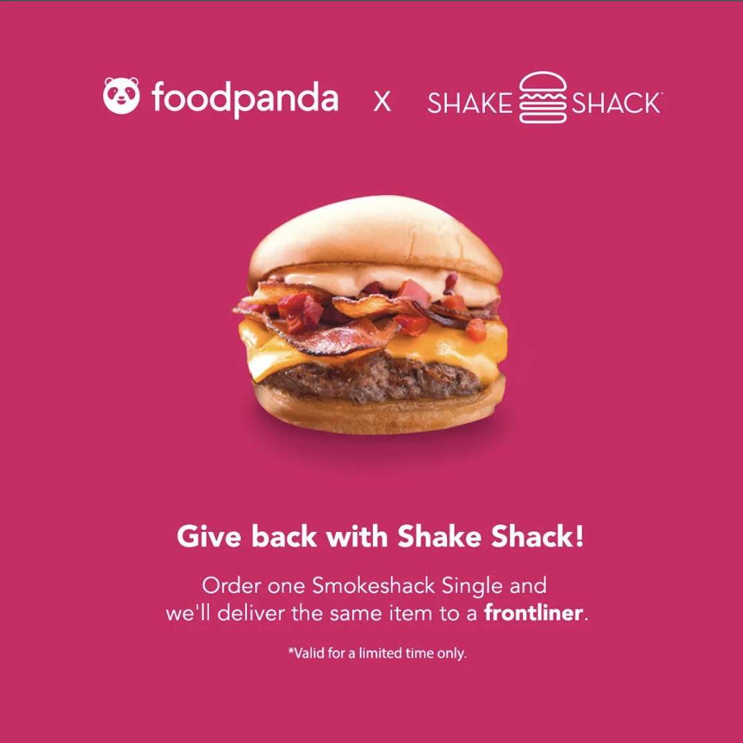 “Order food you love from Shake Shack for you and our modern day heroes”